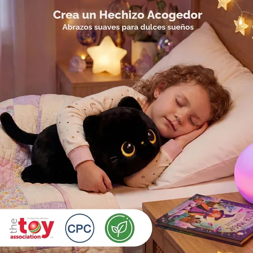 Vista 3 de Mewaii Linda Almohada de Felpa de Gato Negro, Peluches Kawaii de Animales de Peluche de Gato Negro, Peluches Suaves, Almohada de Felpa para Abrazar