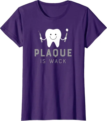Vista 56 de Plaque is Wack Funny Dental Hygienist T-Shirt Asphalt Grey