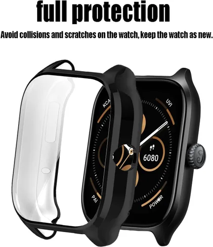 Vista 6 de Rc-Z Paquete de 2 fundas protectoras de pantalla para reloj inteligente Amazfit GTS 4, TPU suave, ultrafina, cubierta completa, accesorios