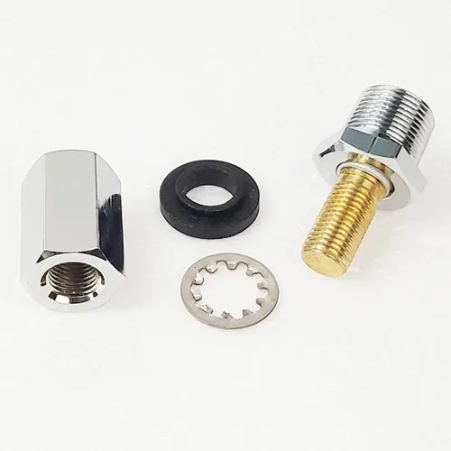 Vista 6 de 3/8-24 Roscado Antena Stud SO-239 Adaptador Latón cromado para Antenas de radio CB y Jamón