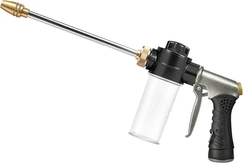 Vista 9 de Pistola de boquilla de manguera de alta presión con dispensador de jabón de 100 cc, rociador de metal para lavado de autos para limpieza