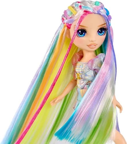 Vista 7 de Rainbow High Amaya's Hair Studio - Crea un cabello brillante con una muñeca exclusiva, color de cabello lavable extra largo y ropa y accesorios