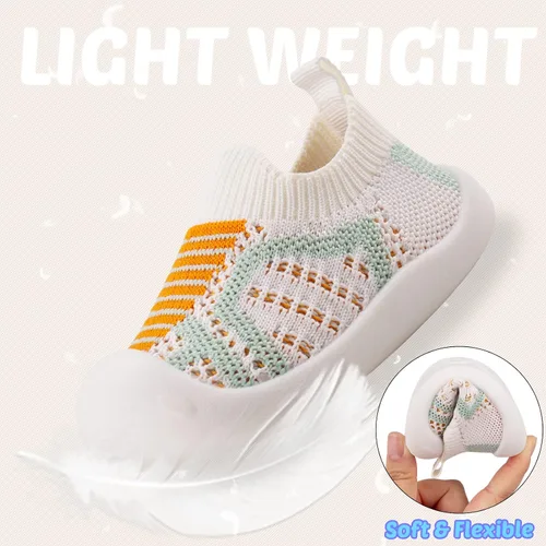 Vista 5 de Zapatos para caminar para bebés, primer andador para bebés, niñas pequeñas, antideslizantes, más seguros, suela suave, sin cordones, ancho ancho