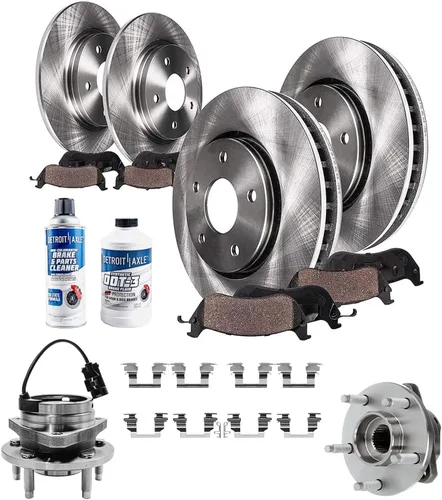 Vista 85 de Detroit Axle - Rotores de freno para Jeep Compass 2015-2022 Renegade 2016-2022 Fiat 500X 2016-2022, 2018, 2019, 2020, 2021. Reemplazo de rotores