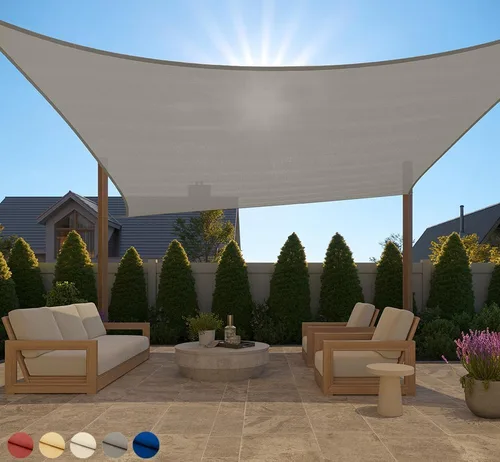 Vista 48 de GORILLA GRIP - Toldo parasol resistente, protección UV, resistente a la decoloración, desgarros y óxido, rectangular, con bordes curvos que bloquean