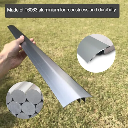 Vista 3 de Tira de umbral de transición de piso de aluminio, tira de puerta de piso laminada autoadhesiva, tira de unión de costuras de piso, adecuada