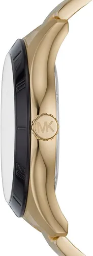 Vista 4 de Michael Kors Reloj para hombre tamaño de caja de 1732in movimiento de fecha de tres manecillas correa de acero inoxidable dorado MK8816-AMZUK Oro