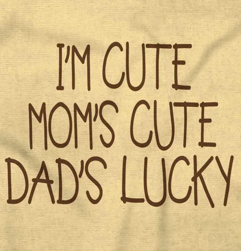 Vista 2 de Brisco Brands Nuevos padres linda mamá Lucky Dad divertido bebé mameluco niños o niñas