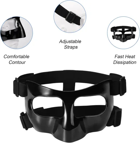 Vista 3 de Protector de nariz para nariz rota, 5.9 x 3.74 pulgadas, protector facial ajustable con almohadillas, calcomanías de estrella, protector facial