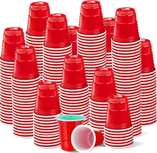 Vista 30 de 500 piezas vasos de chupito de 2 onzas de colores surtidos, vasos de chupito coloridos de plástico neón para beber, degustaciones servidas