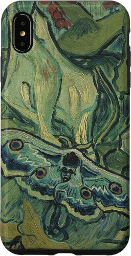 Vista 10 de iPhone 13 gran polilla pavo real de Vincent van Gogh, insecto en una caja de jardín