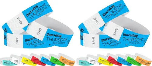 Vista 17 de WristCo Pulseras Tyvek - Paquete variado de fin de semana, 1,500 unidades ¾" x 10" - impermeables, reciclables, cómodas, resistentes a desgarros