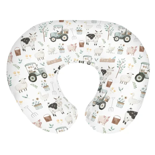 Vista 15 de Boho Farm Life - Fundas de almohada de lactancia para niños y niñas, tractor, granero, prado, funda de almohada de lactancia para almohadas