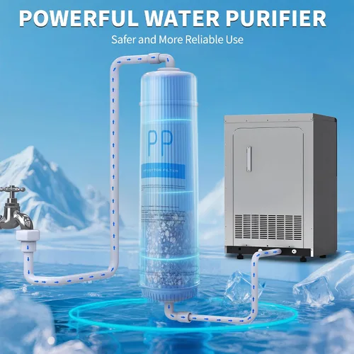 Vista 2 de YITAHOME Máquina para hacer hielo de 100 libras, máquina de hielo comercial bajo encimera, certificado ETL y DOE, grandes máquinas de hielo