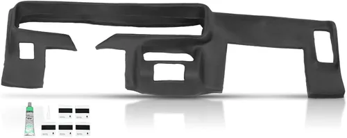 Vista 25 de PIT66 Cubierta de bisel de tablero TPE negra compatible con Buick Apollo/Olds Omega 1972-1974 Compatible con Chevy Chevy II/Chevy Nova 1969-1974