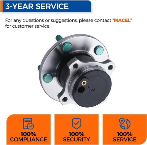 Vista 7 de PAROD 512347 Conjunto de rodamiento de cubo de rueda trasera compatible con Mazda 3 2004-2013, Mazda 3 Sport 2009-2013, Mazda 5 2006-2017, 5