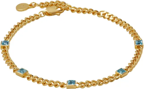 Vista 13 de Alex and Ani September Birthstone Sapphire Curb Chain Bracelet Dorado