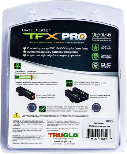 Vista 7 de Truglo TFX PRO - Mira de pistola, tritio brillante a prueba de golpes y vista nocturna de fibra óptica para pistolas, compacta, duradera y sin