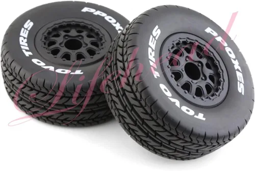 Vista 6 de Lifehead 1/10 Neumáticos de camión de curso corto RC para todo terreno, adecuados para TRAXXAS Slash4X4 HuanQi 727 ARRMA SENTON 3S Losi Ford Raptor