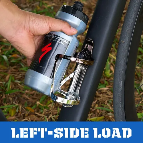 Vista 4 de Corki Cycles - Soporte para botella de agua de aleación de aluminio para bicicleta de entrada derecha e izquierda, para bicicletas de carretera