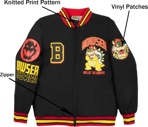 Vista 3 de Nintendo Chaqueta Bomber Super Mario, Chaqueta Bomber Mario y Luigi