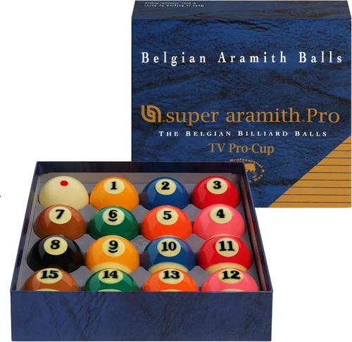 Vista 2 de Aramith Super Pro-Cup - Juego de bolas de billar para TV de 2 1/4