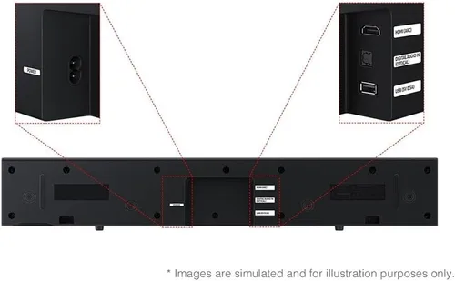 Vista 2 de SAMSUNG Barra de sonido serie B HW B400F 2.0 canales, negro (renovado)