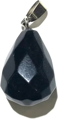Vista 2 de LE SKY 12 colgantes de piedra natural, forma de gota de agua grasa, piedra de ágata de cristal reiki facetada para hacer joyas y collares, Piedra