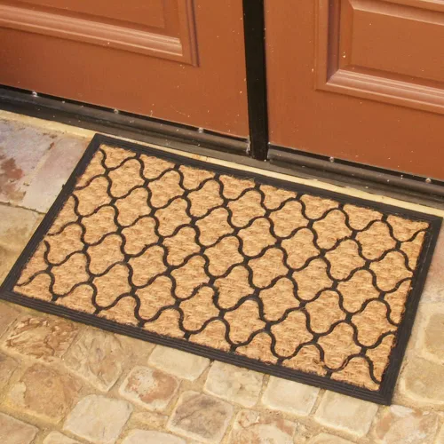Vista 5 de Rubber-Cal Harmonious Garden Outdoor Coco - Tapete decorativo de goma para entrada, 18 x 30 pulgadas