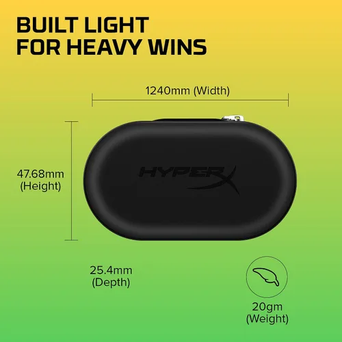 Vista 7 de HyperX Cloud Earbuds II – Controladores de 14mm, cuatro almohadillas, estuche de transporte de carcasa dura, enchufe de perfil bajo de 90°, enchufe