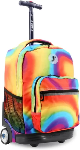 Vista 45 de J World Sunrise Kids - Mochila con ruedas para niñas y niños. Mochila con ruedas para la escuela, Aurora, 18 pulg