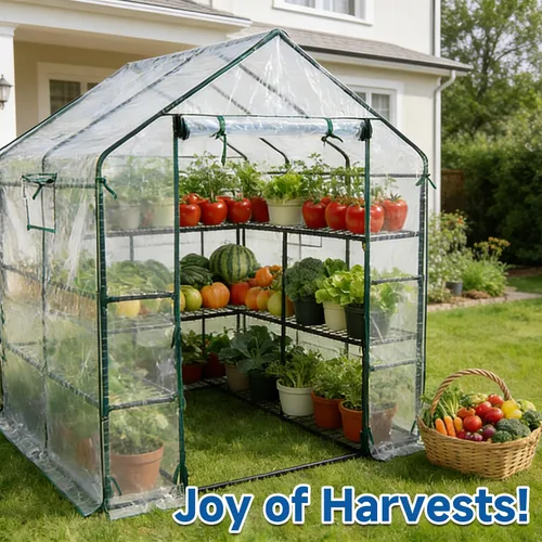 Vista 6 de SUNGIFT - Kit de invernadero para invernadero, PVC transparente mejorado, 57 x 61 x 80 pulgadas