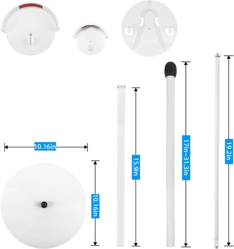 Vista 6 de HOLACA Soporte de piso de 36 pulgadas o 70 pulgadas para Eufy SpaceView, Spaceview S/Pro, Care Baby Monitor 2 y Eufy 720P Video Baby Monitor, Indoor