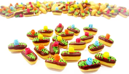 Vista 4 de 20 Chocolate Eclair Panadería Casa de muñecas Miniaturas Alimentos Art Deco Suministro Casa de muñecas Comida 3579