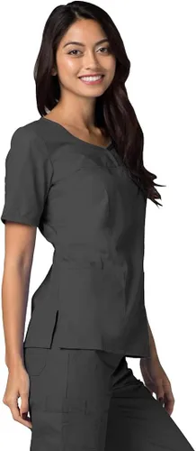 Vista 3 de Adar Universal Scrubs for Women - V-Neck Scrub Top