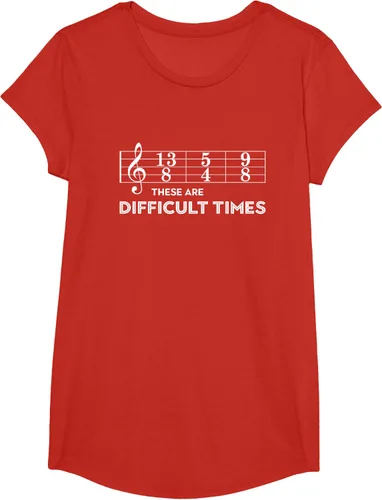 Vista 42 de Musician - Camiseta con texto en inglés "These are Difficult Times", talla S