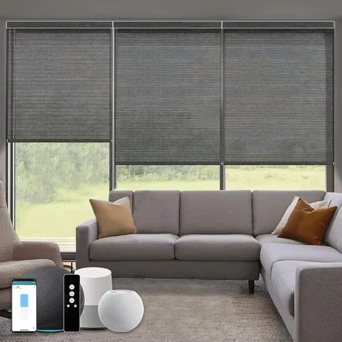 Vista 11 de Persianas enrollables inteligentes, persianas enrollables con cable 1% de apertura, compatibles con Google Home Alexa, persianas automáticas 1%