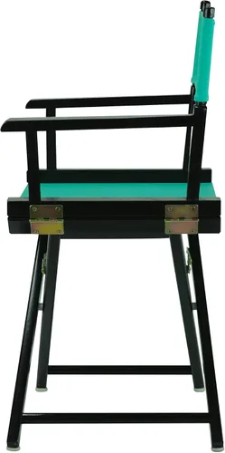 Vista 5 de Casual Home - Silla de director de 18.0 in, marco negro con lona verde azulado