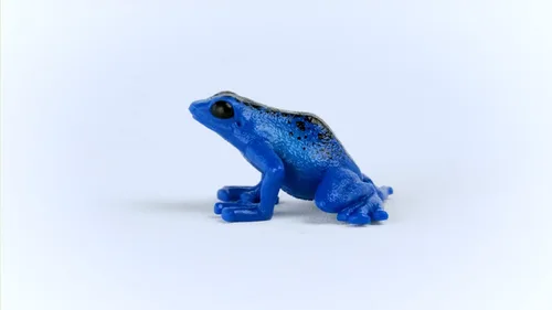 Vista 4 de Schleich Wild Life - Juguetes de selva tropical de animales salvajes para niños, juguete de rana de dardos venenosos, azul, edades 3+