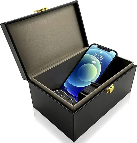 Vista 8 de briidea Caja Faraday Protectora de Llavero, Caja de Bloqueo de Señal RFID, Caja de Blindaje de Bloqueo de Señal Faraday para Llave de Coche