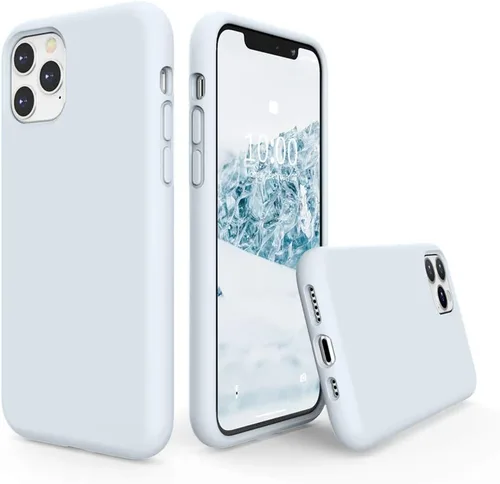 Vista 10 de SURPHY Funda compatible con iPhone 11 Pro de 5.8 pulgadas, funda gruesa de silicona líquida (con forro de microfibra) para 11 Pro 2019, color rojo