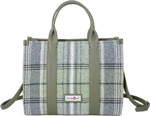 Vista 13 de Bolso a cuadros para mujer, bolso a cuadros con asa superior, bolsa de trabajo, bolsa de hombro cruzada para viajes de oficina