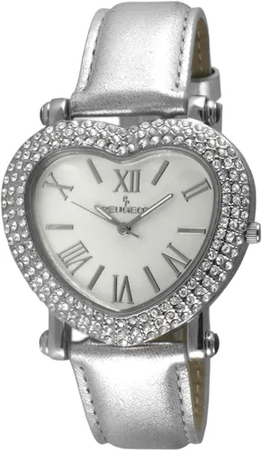 Vista 2 de Peugeot Reloj de cristal intercambiable con forma de corazón para mujer