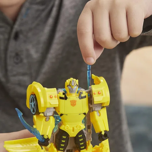 Vista 4 de Transformers Toys Cyberverse Ultra Class Bumblebee Figura de acción, combina con armadura Energon para encenderse, para niños de 6 años en adelante