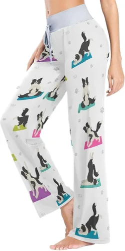 Vista 3 de vvfelixl Pantalones de pijama para mujer, yoga, pastor alemán, ropa de dormir, ejercicios, ropa de dormir