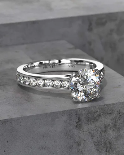 Vista 7 de PREVELI 3 Carat GRA Certified D VVS Moissanite Engagement Rings For Women Simulated Diamond Rings 925 Sterling Silver