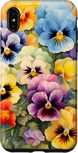 Vista 11 de Southern Boho Chic Happy Pansy Floral Garden Bouquet Case for iPhone 17