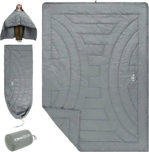 Vista 20 de iClimb - Manta de camping ultraligera y compacta con aislamiento Thinsulate 3M