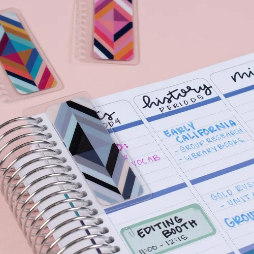 Vista 5 de Erin Condren Accesorios de diseñador – Marcadores a presión – Oh So Retro, paquete de 3 compatibles con cuadernos Erin Condren en espiral