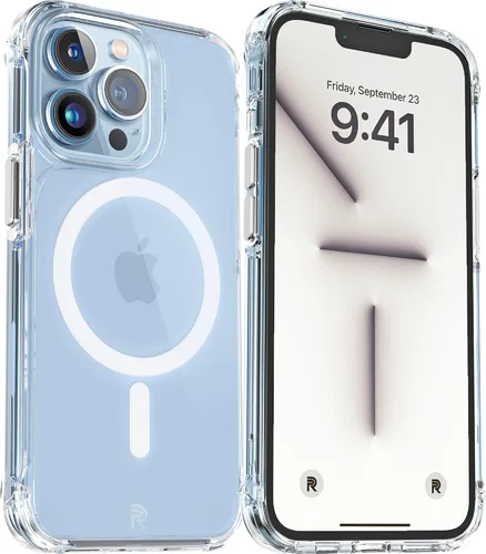 Vista 14 de REBEL Funda transparente para iPhone 13 [Crystal Series Gen-3] compatible con MagSafe, no se amarillea, antiarañazos, protección a prueba de golpes